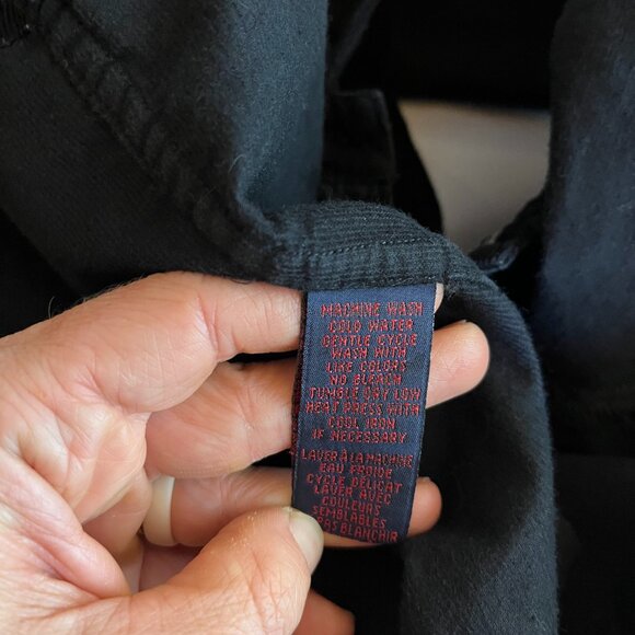 RALPH Ralph Lauren Size L Black Corduroy Button-Down Shirt - Picture 9 of 9